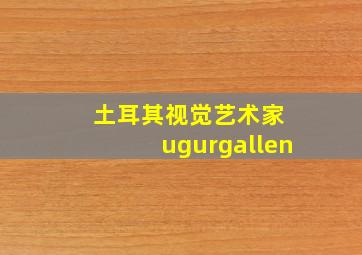 土耳其视觉艺术家 ugurgallen